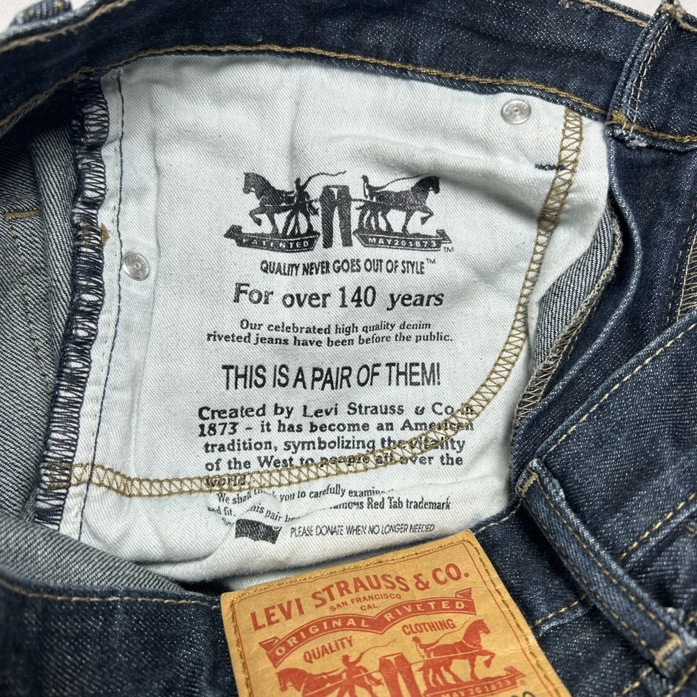 LEVI Strauss & Co 514 Jeans Men's Size 32 X 30 Dark Blue VTG Y2K